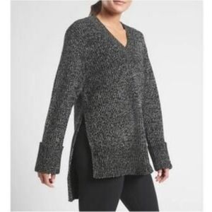 Athleta V-neck Lace up Sweater